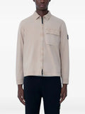 Stone Island 1200008 brushed organic cotton canvas 'old' effect overshirt