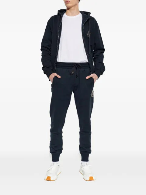 Dolce & Gabbana logo-patch zip-up hoodie