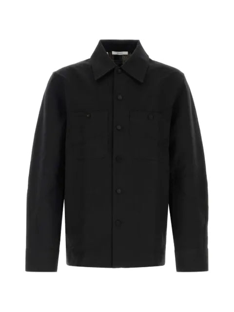 Givenchy couture seam overshirt in cotton with checked reverse