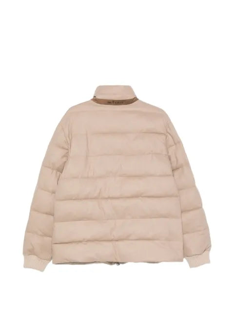 Kiton quilted high-neck jacket
