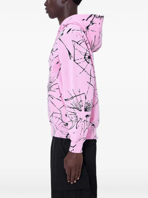 BOTT shattered-print zip-up hoodie