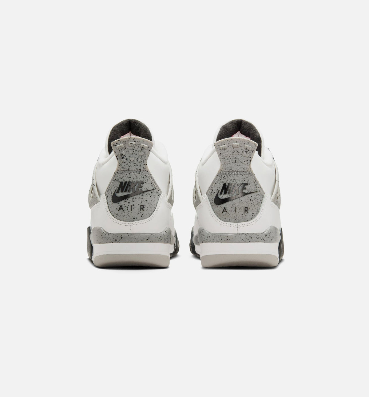Air Jordan 4 Retro White Cement Grade School Shoes - Summit White Fire Red Cement Grey Black
