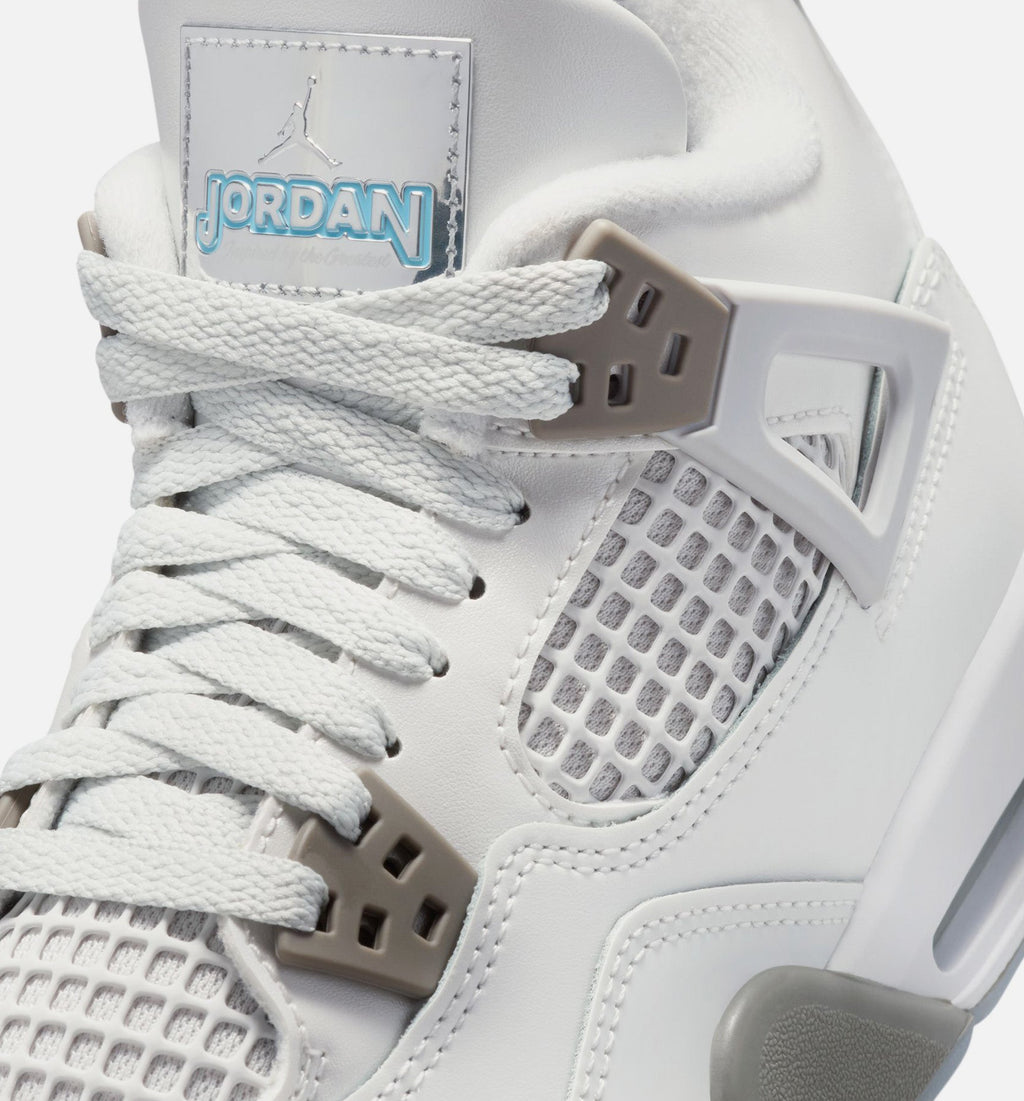 Air Jordan 4 Retro Blue Chill Grade School Lifestyle Shoe – Photon Dust/Blue Chill/Flat Pewter/White/Blue Tint