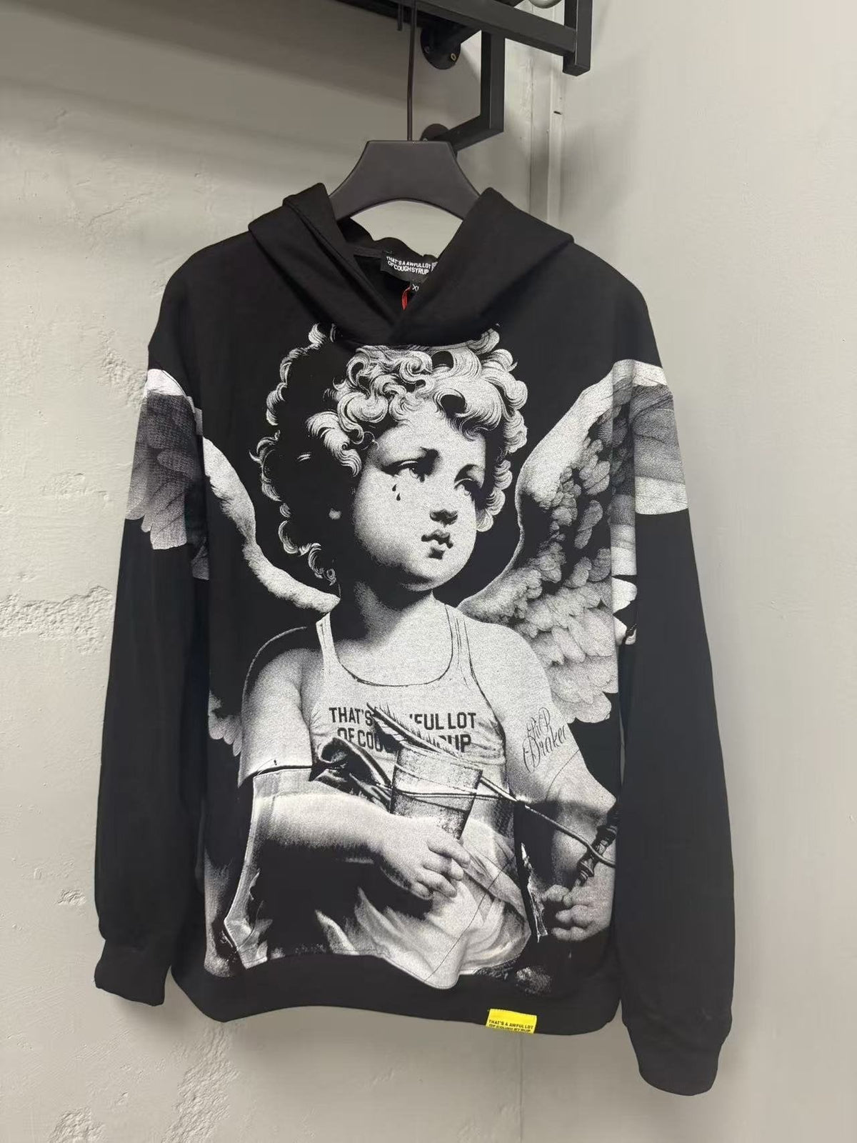 THAT'S A AWFUL LOT OF COUGH SYRUP Angel Tears Graphic Hoodie