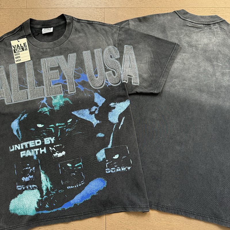 VALE USA United by Faith Rhinestone Graphic T-Shirt