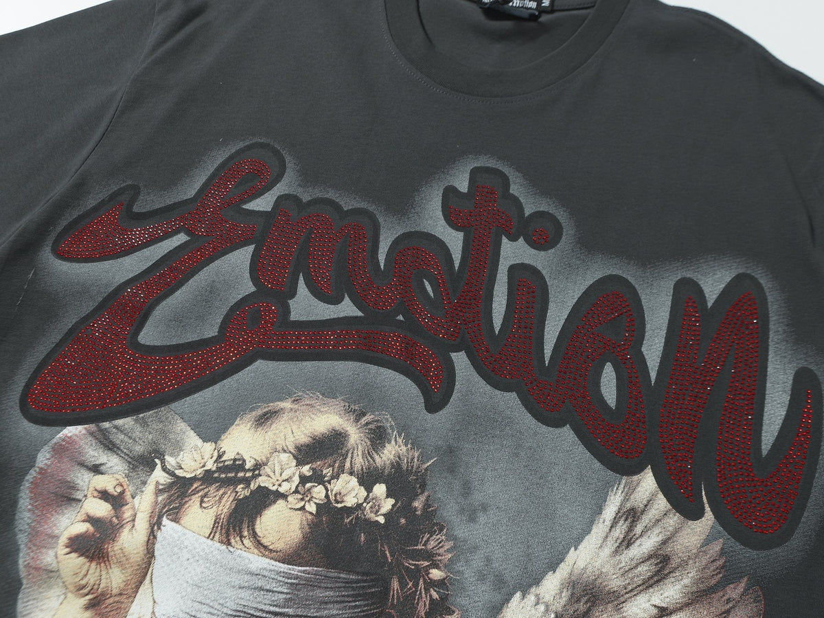 MIXED EMOTION Angel Graphic Short-Sleeve T-Shirt