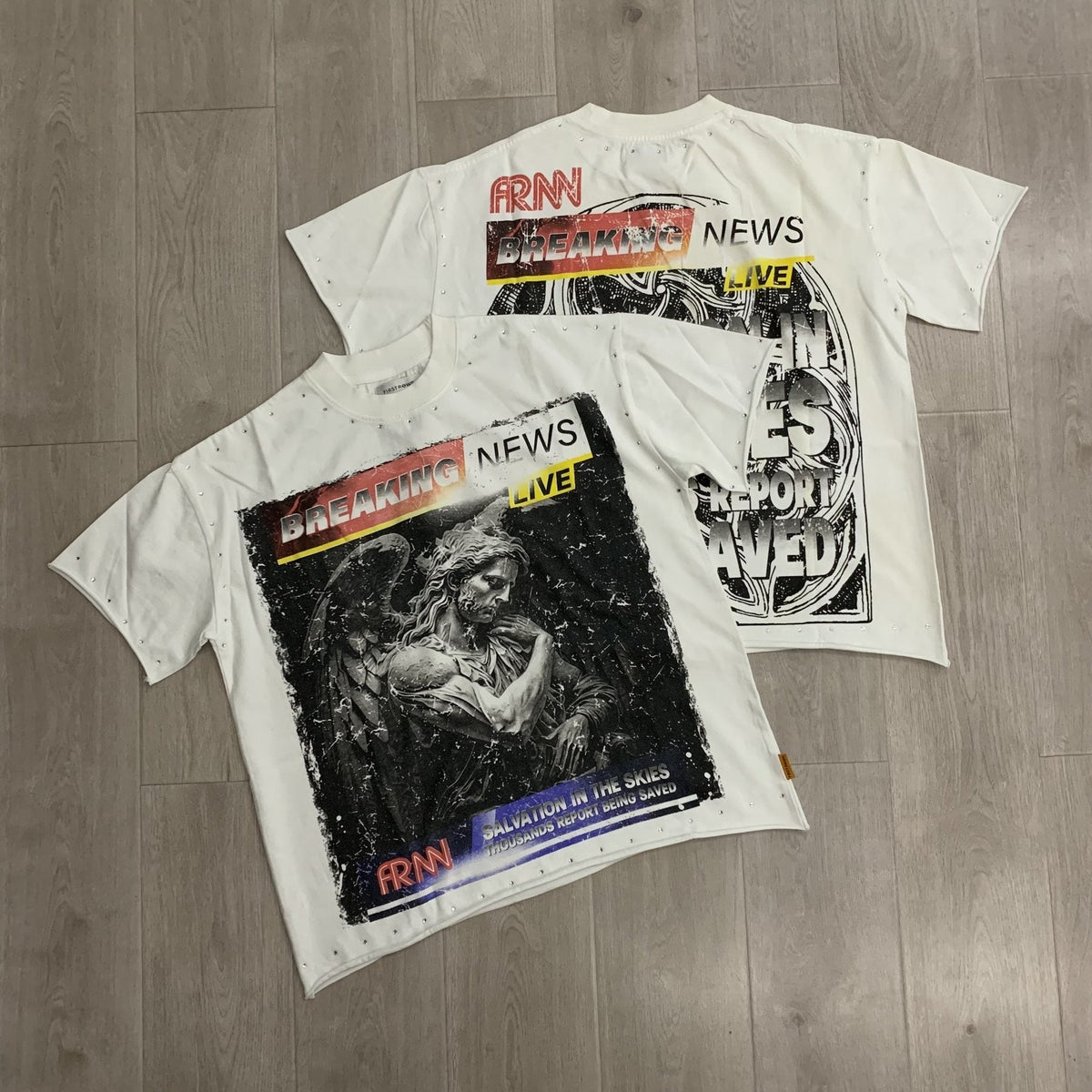 FIRST ROW Breaking News Salvation in the Skies Graphic T-Shirt