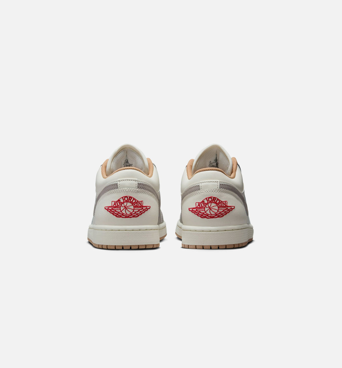 Air Jordan 1 Low Men's Sneakers - Sail / Fire Red / College Grey / Straw