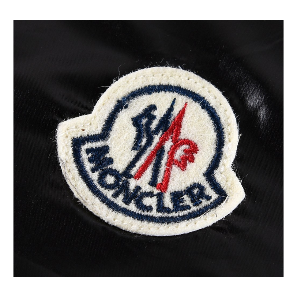 Moncler Tricolour Sleeve-Stripe Glossy Hooded Puffer – Icon
