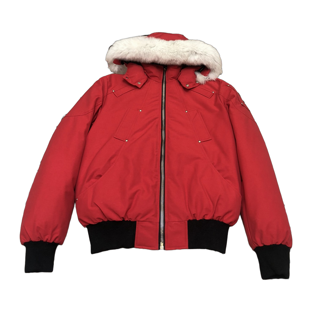 Moose Knuckles Men's Original Ballistic Shearling-Trim Bomber – Black III