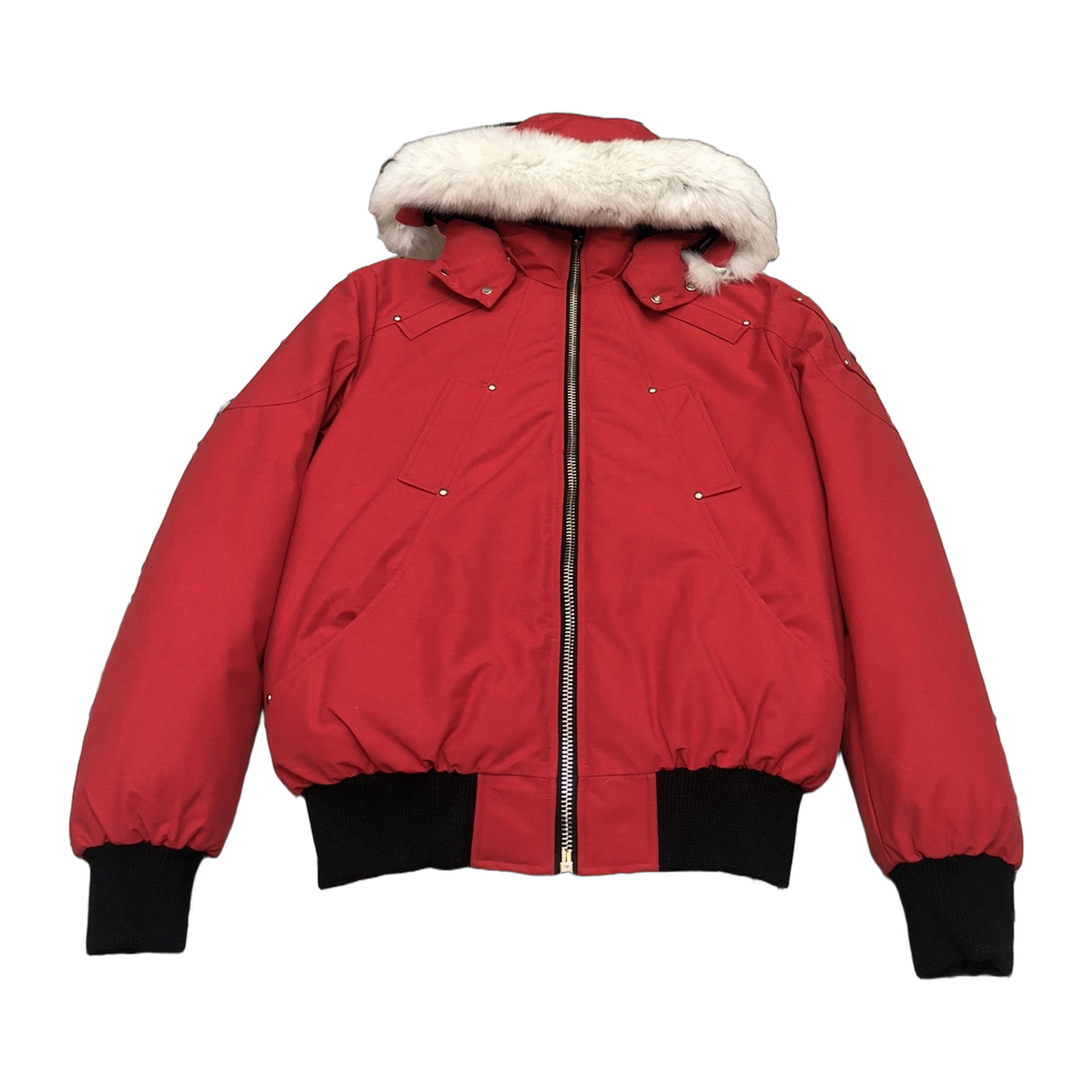 Moose Knuckles Men's Original Ballistic Shearling-Trim Bomber – Black III
