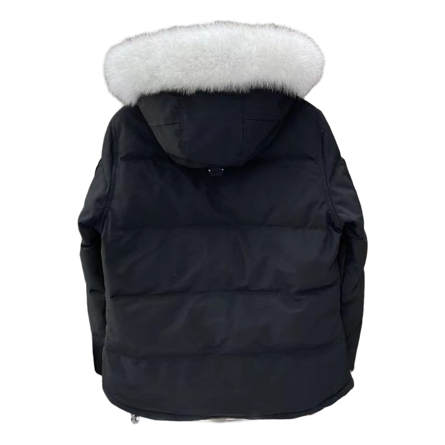 Moose Knuckles Chest-Zip Fur-Trim Hooded Puffer Jacket II