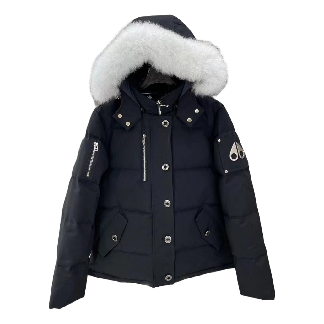 Moose Knuckles Chest-Zip Fur-Trim Hooded Puffer Jacket II