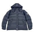 Moncler Sleeve-Pocket Hooded Puffer Jacket – Navy