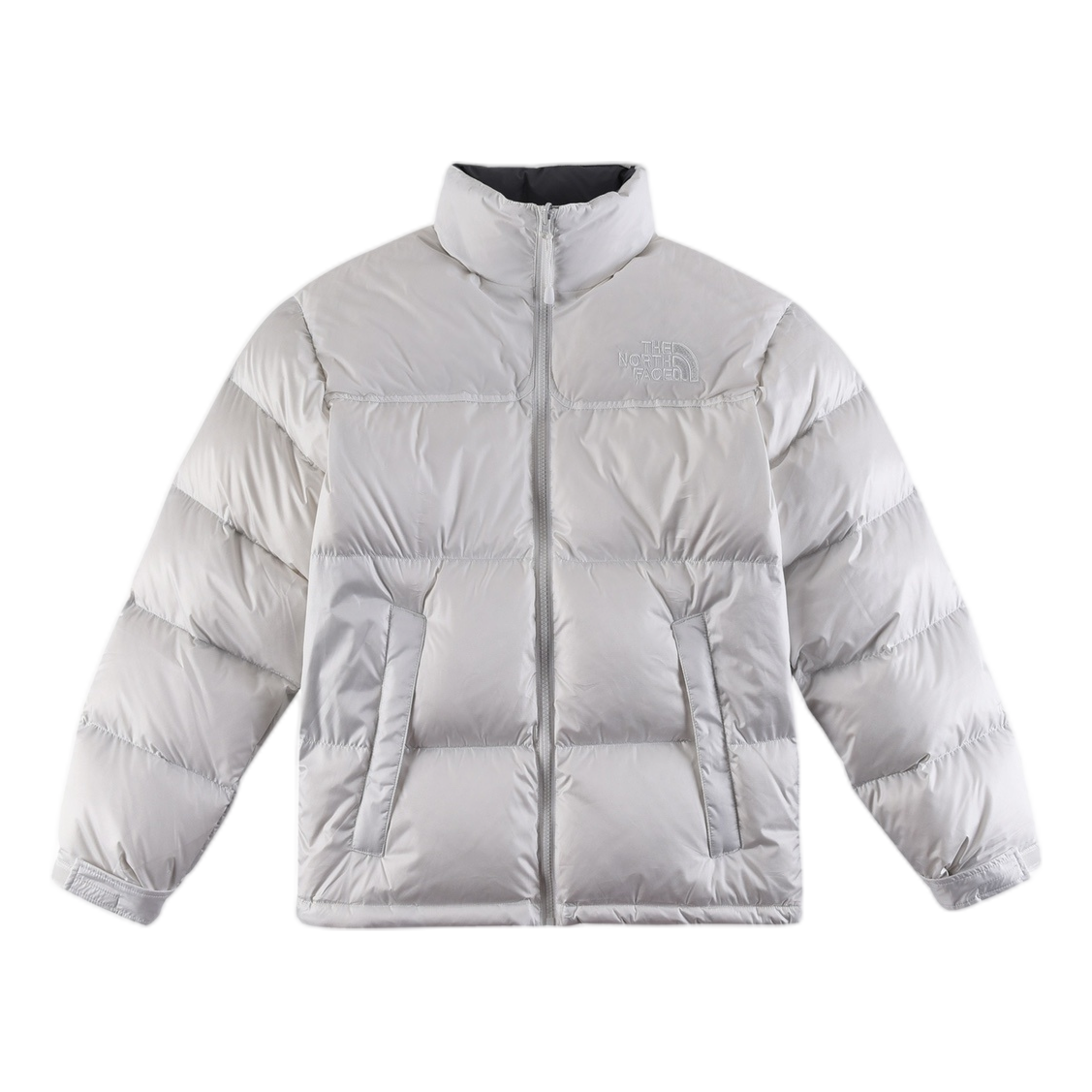 The North Face Contrast-Panel Stand-Collar Puffer Jacket – Color Block Style