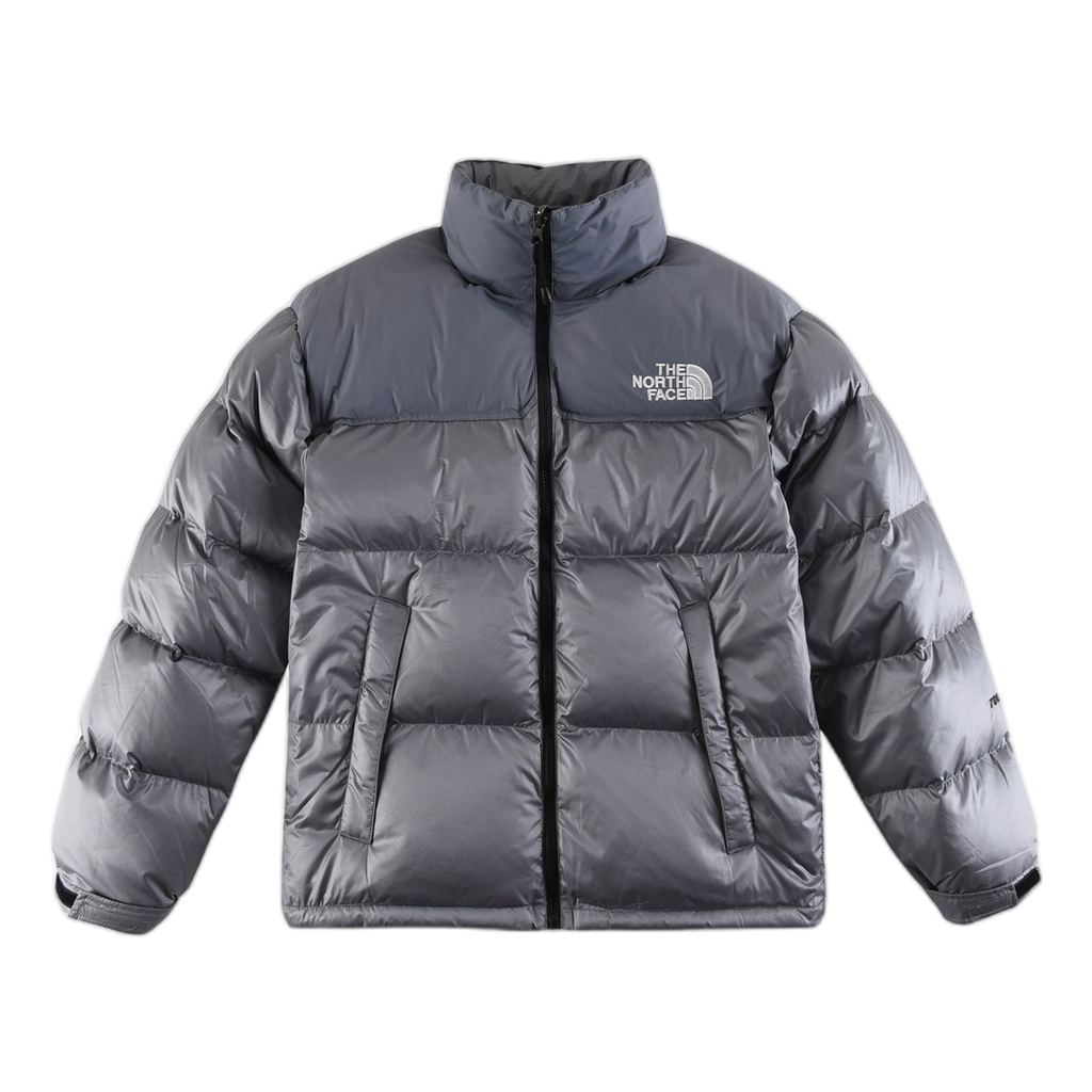 The North Face Contrast-Panel Stand-Collar Puffer Jacket – Two-Tone Edition