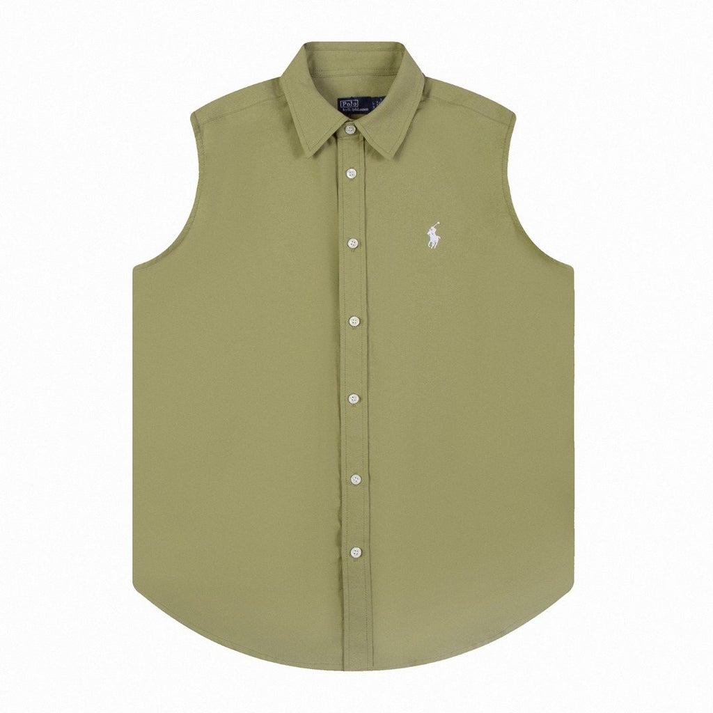 Ralph Lauren Sleeveless Oxford Button-Front Shirt