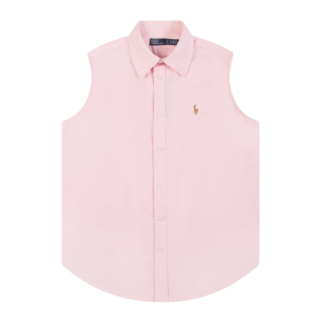 Ralph Lauren Sleeveless Oxford Button-Front Shirt