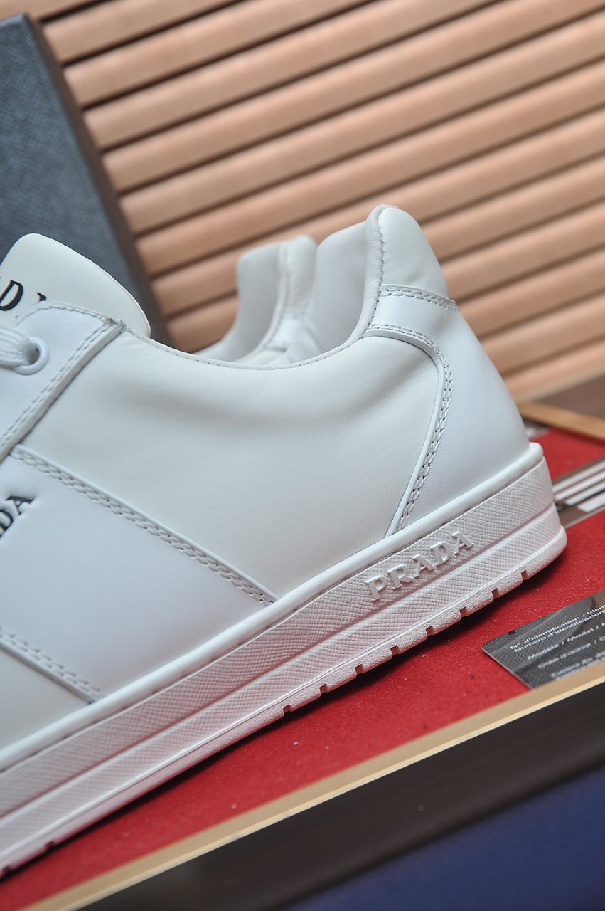 Prada Low-Top Leather Sneakers
