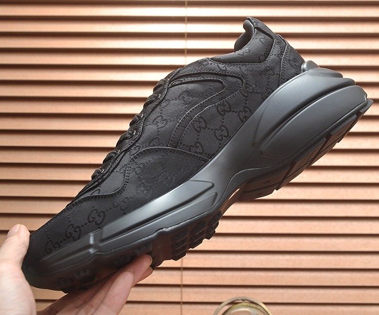 Gucci Tonal Pattern Chunky Low-Top Sneakers